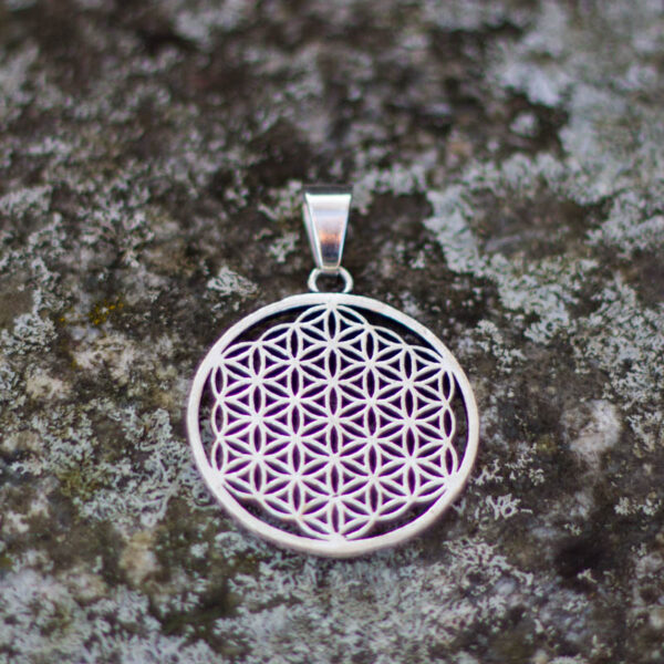 Hänge Flower of Life Silvrig 3 cm